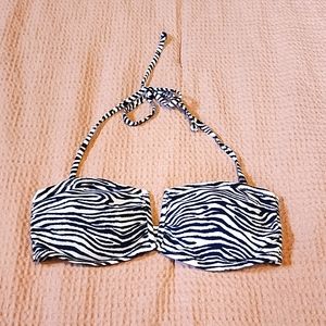 NWOT zebra print bikini top